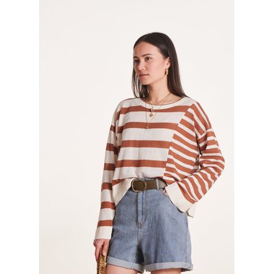 Pull rayé ample en maille fine LA FEE MARABOUTEE