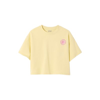 T-shirt cropped motifs fleurs glitter VERTBAUDET