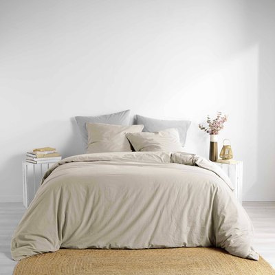 Parure de lit coton lavé LINETTE DOUCEUR D'INTÉRIEUR