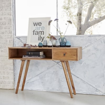 Console en bois massif 120 cm 1 tiroir  OSCAR BERAH GETAH