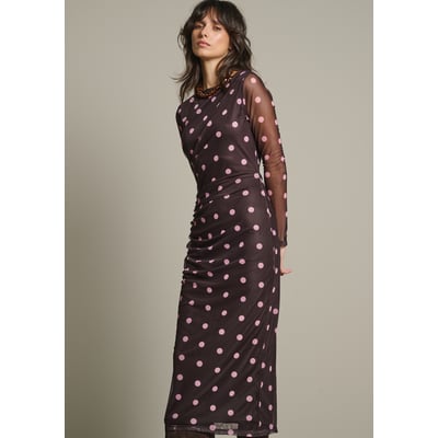 Robe longue en tulle à pois LOLALIZA