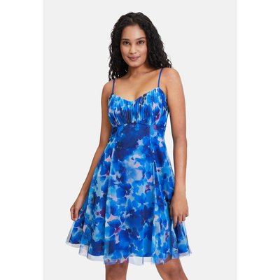 Robe de cocktail à imprimé à fleurs VERA MONT