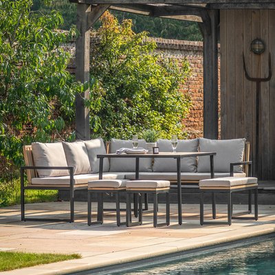 8 Seater Bancroft Corner Garden Dining Set SO'HOME