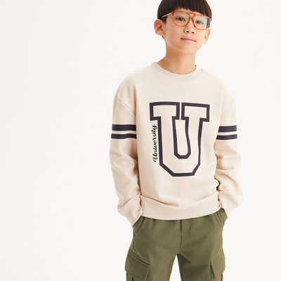 Sweat col rond en molleton LA REDOUTE COLLECTIONS