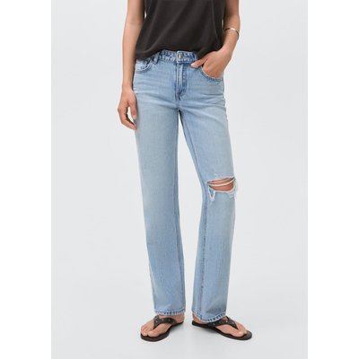 Jean straight-fit déchirures MANGO TEEN