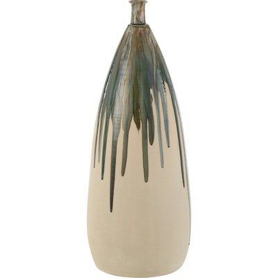 Vase peint en céramique naturel et  style artisanal RECOLLECTION