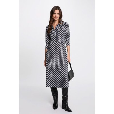 Vestido midi trapecio estampado MORGAN