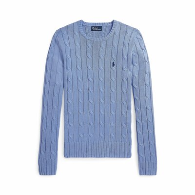 Pull col rond, maille torsadée en coton POLO RALPH LAUREN
