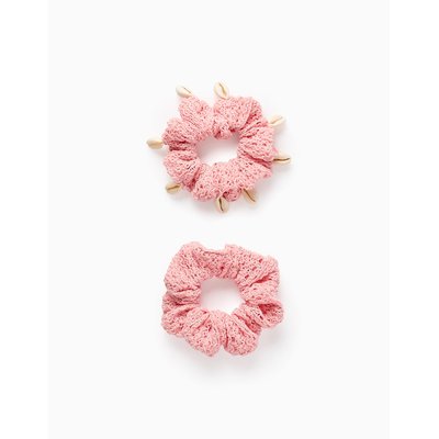 Pack 2 Chouchous en Maille Ajourée avec Coquillages ZIPPY