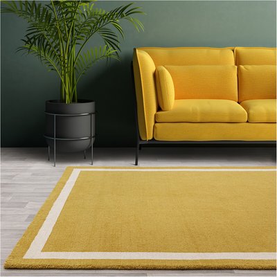 Refined Modern Border Rug in 100% Wool SO'HOME
