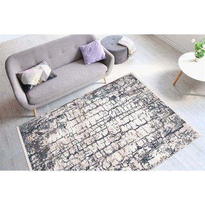 Tapis de salon moderne aspect pierre vintage - Akropoilis ONE COUTURE