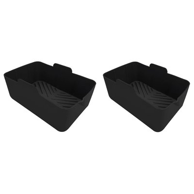 Set of 2 Rectangular Solid Air Fryer Trays TOWER