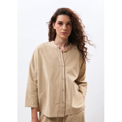 Chemise manches 3/4 en velours côtelé HUMILITY