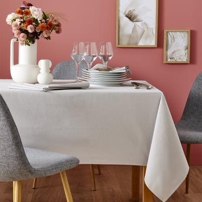 Nappe rectangulaire unie en coton, traitée Teflon, CAMBRAI A DEMAIN