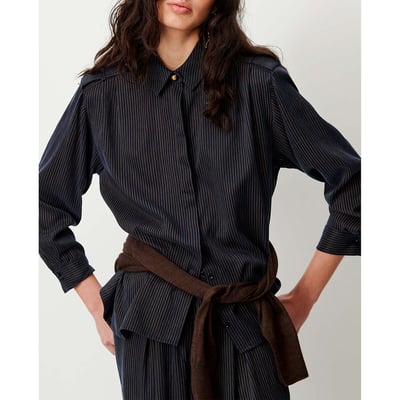 Ginnie Striped Long Sleeve Shirt SESSUN