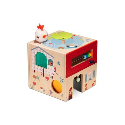 Cube d'activités en bois Ferme LILLIPUTIENS