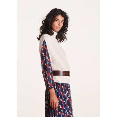Pull sans manches col roulé LA FEE MARABOUTEE
