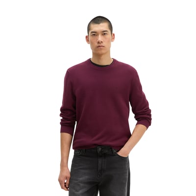 Pull-over regular en piqué de coton bio MARC O'POLO