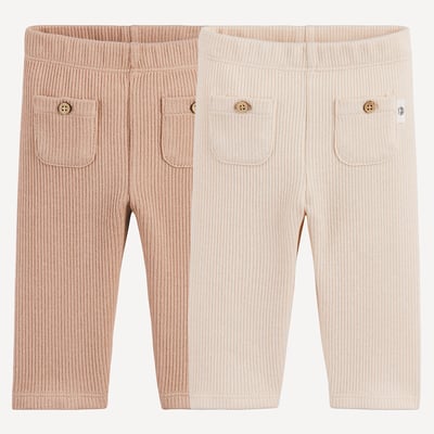 Lot de 2 leggings en côtes LA REDOUTE COLLECTIONS