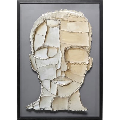 Tableau encadré visage texturé KARE DESIGN