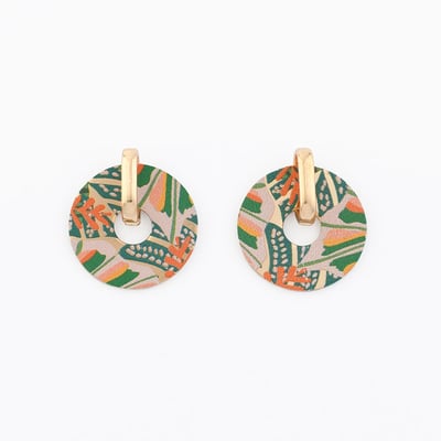 Boucles d'oreilles rondes Balagane imprimé jungle BALABOOSTE