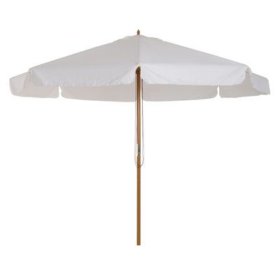 Parasol droit rond Ø 3,25 x 2,5H m bois de bambou polyester OUTSUNNY