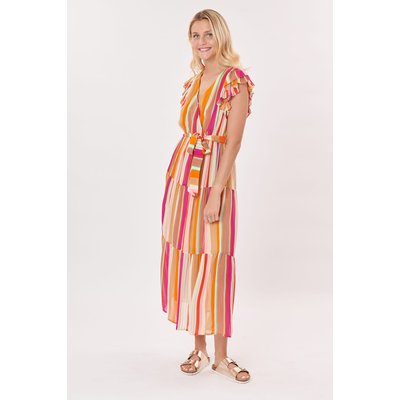 Robe longue imprimée col V croisé TOOTSIE DERHY