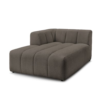 Méridienne pour canapé modulable 1 place(s) en tissu bouclette, ANNECY BOBOCHIC