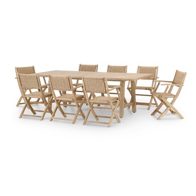 Salon de jardin, 8 chaises, SIENA & SERENA DEFORA HOME