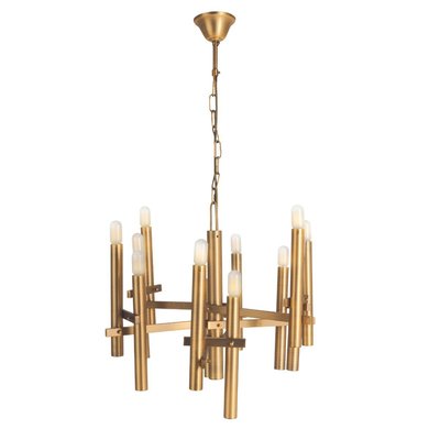 Lustre laiton doré grand modèle L55 cm x H 45cm SIGNATURE