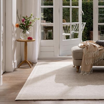 Tapis salon et chambre fait main en coton motif floral SILEST UN AMOUR DE TAPIS