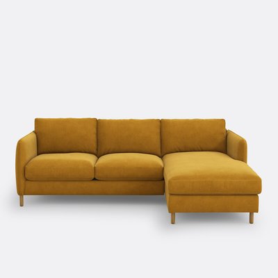 Canapé angle droit convertible velours, Lomeo LA REDOUTE INTERIEURS