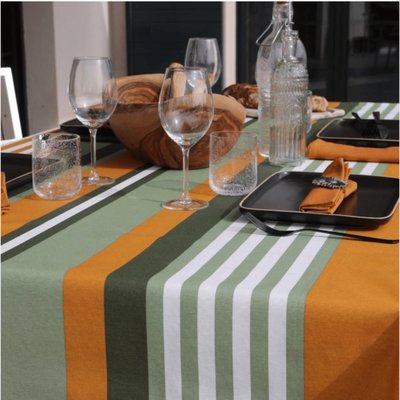 Nappe plastifiée à rayures extérieure SUD ETOFFE