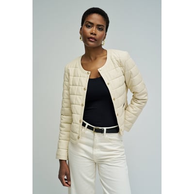 MANTEAU METALASSÉ EFFET CUIR SALSA JEANS