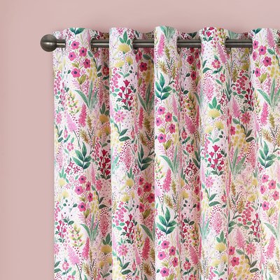 Tilly Floral Fully Reversible Eyelet Curtains CATHERINE LANSFIELD
