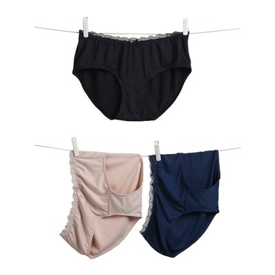 Lot de 3 culottes de grossesse en viscose de bambou VERTBAUDET