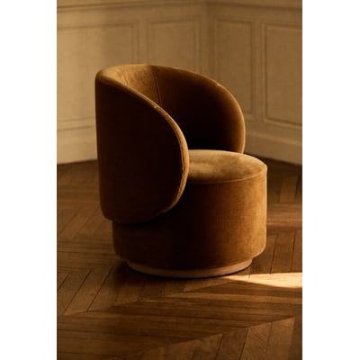 Fauteuil en bouclette finition naturel, Auguste GABRIELLE PARIS