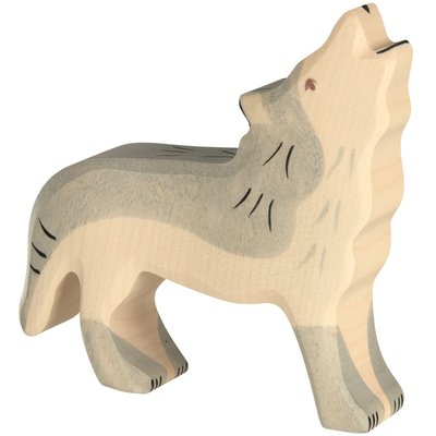 Figurine Loup hurlant HOLZTIGER