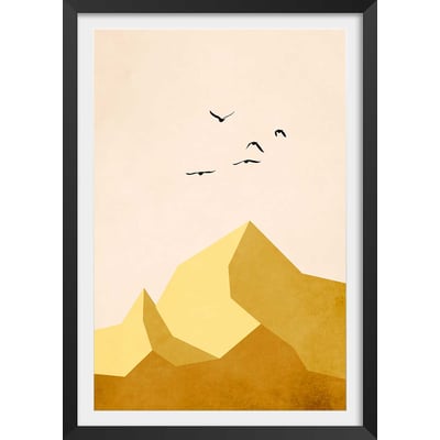 Affiche graphique ""Zugspitze Montagne"" HEXOA