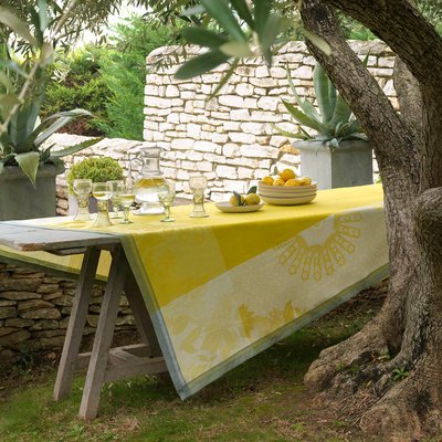 Nappe en Lin, JARDIN D'ORIENT LE JACQUARD FRANCAIS