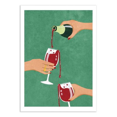 Affiche 30x40 cm - Cheers Girls - Raissa Oltmanns WALL EDITIONS