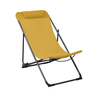 Chilienne en acier et toile Globe Graphite, Moutarde PROLOISIRS