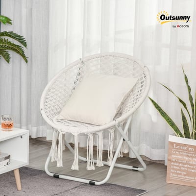 Chaise Moon Coton Beige OUTSUNNY