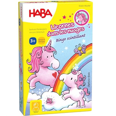 Jeu Licornes dans les nuages - Bingo scintillant HABA