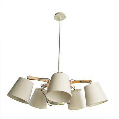 Подвесная люстра из металла, ткани SO'HOME