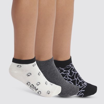 Lot de 3 paires de chaussettes à motif Coton Style DIM