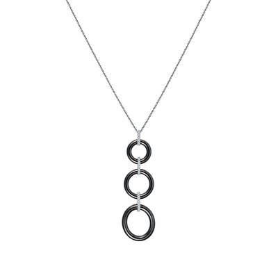 Collier en argent 925, céramique et oxyde de zirconium CLEOR