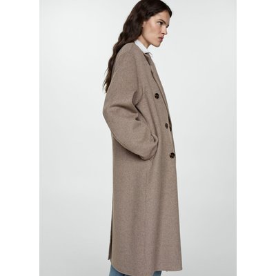 Manteau long camel mango discount
