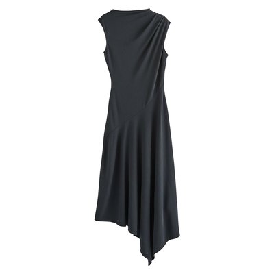 Robe midi asymétrique à manches courtes NEXT