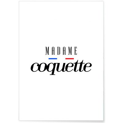 Affiche Madame Coquette L'AFFICHERIE
